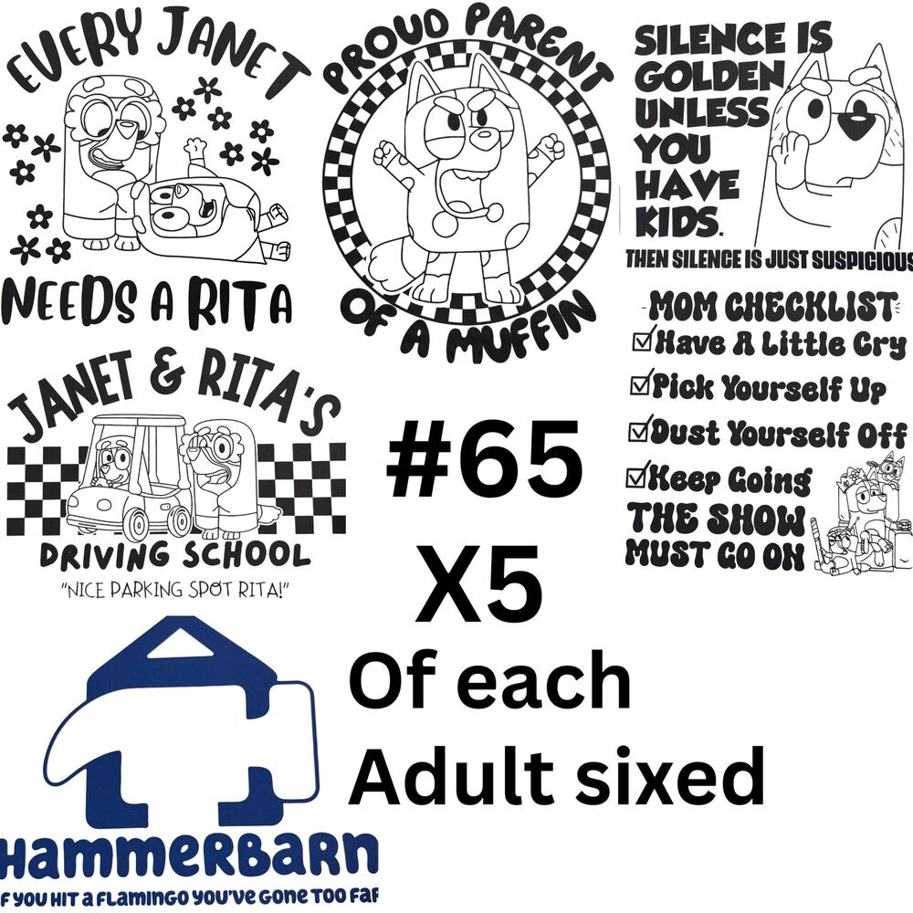 Bluey Screen Print Bundle #1